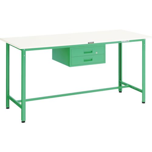TRUSCO ( トラスコ中山 ) 軽荷重立作業台(300kg)HAE型 1800X900XH900 2段引出付 ヤンググリーン色 ( HAE-1809F2 YG )|配管材料プロ トキワ