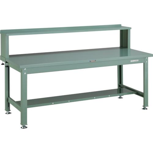 【SALE通貨価値】TRUSCO ( トラスコ中山 ) 中掛け目やり方台(2000kg)DW型 1800X750XH1044(全高) 上棚付 緑であること色 ( SDW-1800YURB )