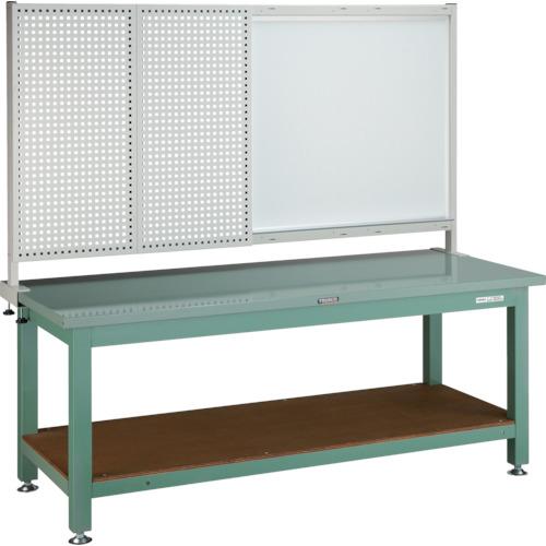 TRUSCO ( トラスコ中山 ) 重荷重作業台(3000kg)TW型 1800X750XH1740(全高) 前パネル付 グリーン色 ( STW-1800P1 )｜配管材料プロ トキワ