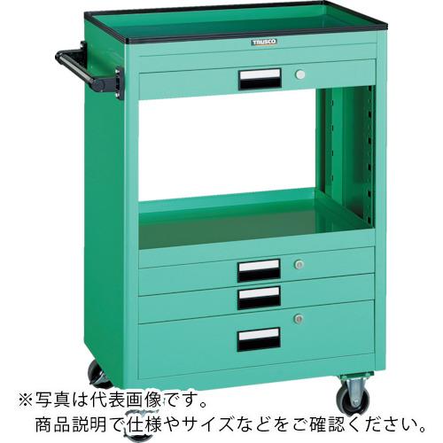 TRUSCO ( トラスコ中山 ) ツールワゴン 600X400 浅3深1引出付 ホワイト ( NTS-631-W )