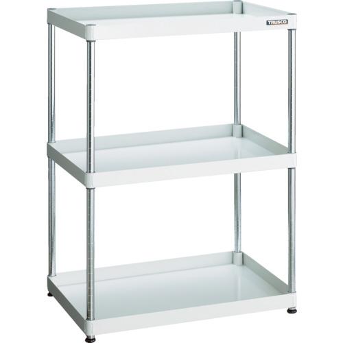 TRUSCO ( トラスコ中山 ) スチールラック フェニックスワゴンラック型 抗菌750X500 3段 ホワイト ( PEW-R1273-W )