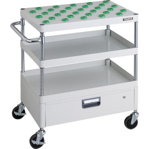 TRUSCO ( トラスコ中山 ) ツールワゴン フェニックスワゴン 省音 750X500 1段引出付 BT-30 ホワイト ( PEW-TL972CV-W )｜配管材料プロ トキワ