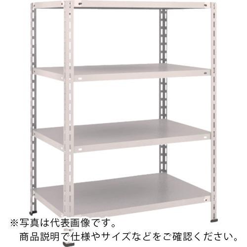 TRUSCO ( トラスコ中山 ) スチールラック 軽量棚 中棚ボルトレス型 875X600X1200 4段 ネオグレー ( L43W-14 NG(ﾈｵｸﾞﾚｰ) )