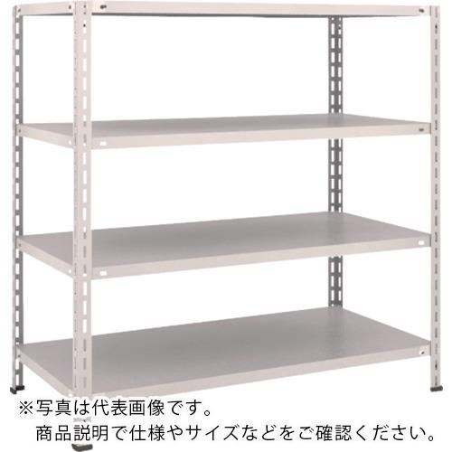 TRUSCO ( トラスコ中山 ) スチール写真仕合わせ 軽さ棚 中棚雄捻子受け答え型1200X600X1200 4段 ネオ薄墨色 ( L44W-14 NG(ﾈｵｸﾞﾚｰ) )