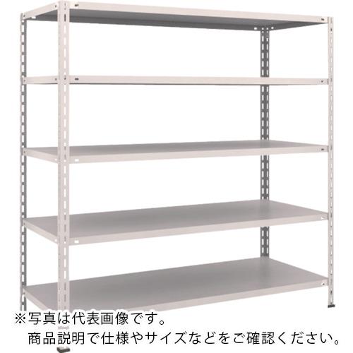 TRUSCO ( トラスコ中山 ) スチールラック 軽量棚 中棚ボルトレス型1500X600X1500 5段 ネオグレー ( L55W-15 NG(ﾈｵｸﾞﾚｰ) )