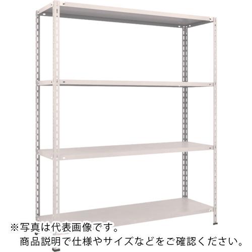 TRUSCO ( トラスコ中山 ) スチール写真仕合わせ 軽さ棚 中棚雄捻子受け答え型1500X450X1800 4段 ネオ薄墨色 ( L65X-14 NG(ﾈｵｸﾞﾚｰ) )