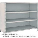 TRUSCO ( トラスコ中山 ) スチール写真仕合わせ 軽さ棚背板・側板付 W1500XD600X1200 4段 ネオ薄墨色 ( 45W-24 NG(ﾈｵｸﾞﾚｰ) )