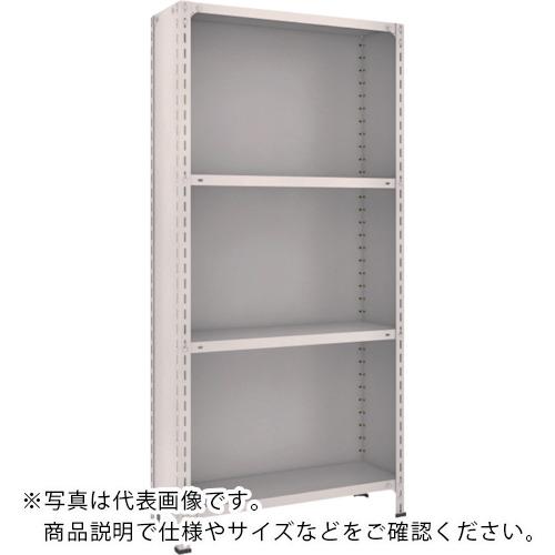 TRUSCO ( トラスコ中山 ) スチール写真仕合わせ 軽さ棚背板・側板付 W875XD300XH1800 4段 ネオ薄墨色 ( 63V-24 NG(ﾈｵｸﾞﾚｰ) )