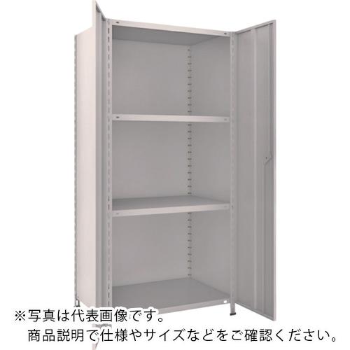 TRUSCO ( トラスコ中山 ) スチールラック 軽量棚両開扉付 875X600XH1800 天地4段 ネオグレー ( 63W-T24 NG(ﾈｵｸﾞﾚｰ) )｜配管材料プロ トキワ