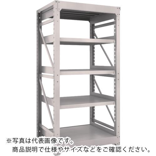 TRUSCO ( トラスコ中山 ) スチール製重量ボルト式棚 M10型 W900&times;D760&times;H1815 5段 単体 ネオグレー ( M10-6375 NG(ﾈｵｸﾞﾚｰ) )｜配管材料プロ トキワ