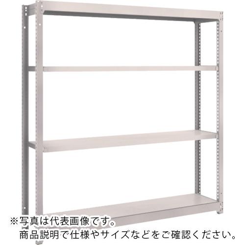 TRUSCO ( トラスコ中山 ) スチールラック M1.5型軽中量棚 1460&times;295&times;H1500 4段単体 ネオグレー ( M1.5-5534 NG(ﾈｵｸﾞﾚｰ) )｜配管材料プロ トキワ