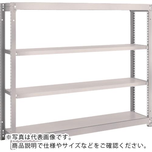 TRUSCO ( トラスコ中山 ) スチールラック M1.5型軽中量棚 1460&times;295&times;H1200 4段単体 ネオグレー ( M1.5-4534 NG(ﾈｵｸﾞﾚｰ) )｜配管材料プロ トキワ