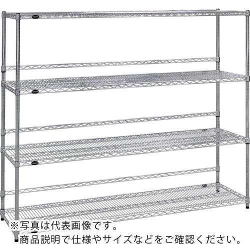 TRUSCO ( トラスコ中山 ) ステンレス製メッシュラック W1824XD457XH1533 4段 バックバー付 ( TSM-BB-5644 )