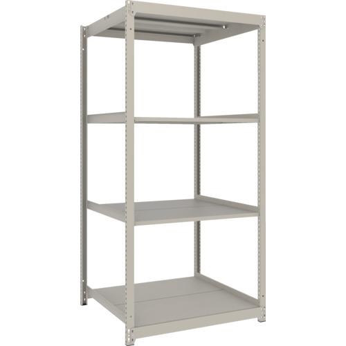 TRUSCO ( トラスコ中山 ) スチールラック 薄板ラック(棚板分割タイプ、耐荷重100Kg)900×875×H1800 4段単体 ネオグレー ( UL-6394 NG )