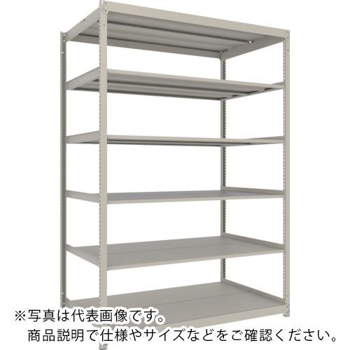 TRUSCO ( トラスコ中山 ) スチールラック 薄板ラック(棚板分割タイプ、耐荷重100Kg)1800×875×H2100 6段単体 ネオグレー ( UL-7696 NG )
