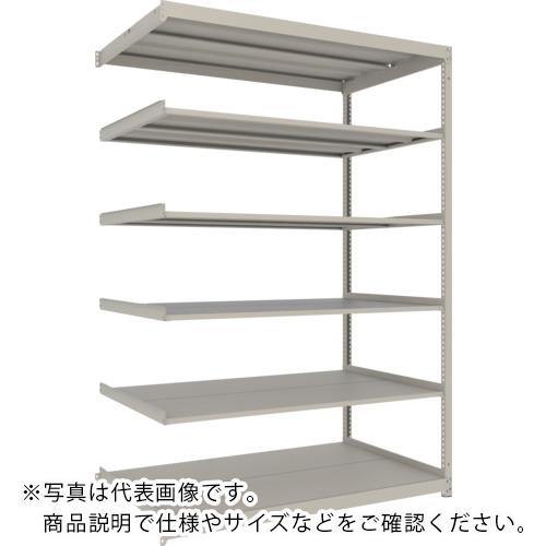 TRUSCO ( トラスコ中山 ) スチールラック 薄板ラック(棚板分割タイプ、耐荷重100Kg)1500×875×H2400 6段連結 ネオグレー ( UL-8596B NG )