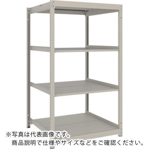 TRUSCO ( トラスコ中山 ) スチールラック 薄板ラック(棚板分割タイプ、耐荷重100Kg)900×595×H1500 4段単体 ネオグレー ( UL-5364 NG )