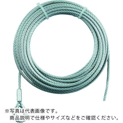 TRUSCO ( トラスコ中山 ) 手動ウインチ用ワイヤーΦ9×30M用(シンブル入りロック加工) ( WWS9-30 )