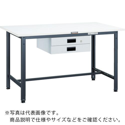TRUSCO ( トラスコ中山 ) 軽荷重作業台(300kg)AE型 900X600XH740 薄型2段引出付 ホワイト色 ( AE-0960UDK2W )