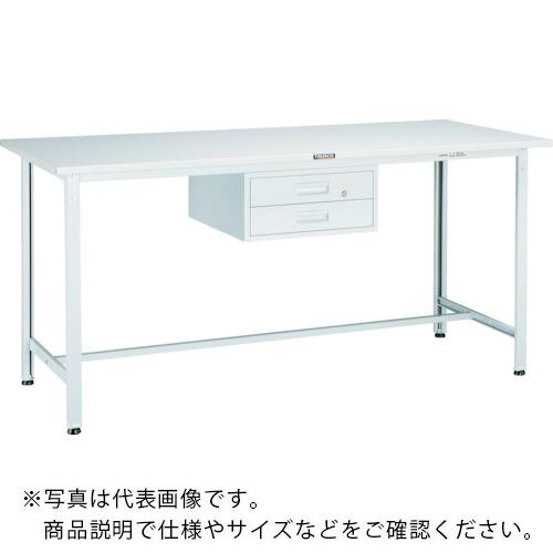 TRUSCO ( トラスコ中山 ) 軽荷重立作業台(300kg)HAE型 900X600XH900 2段引出付 グリーン色 ( HSAE-0960F2 (ｽﾁｰﾙﾃﾝﾊﾞﾝ) )
