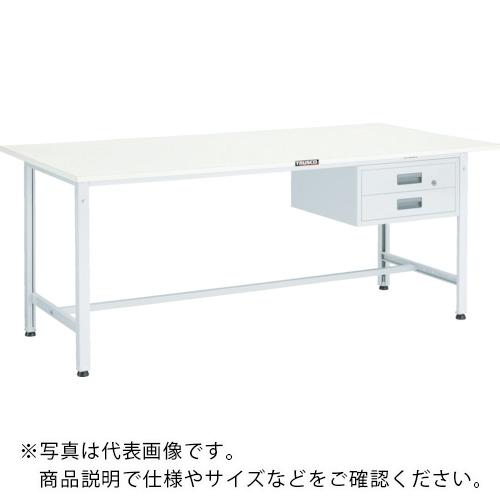 【SALE必要経費】TRUSCO ( トラスコ中山 ) 軽掛け目御役目台(300kg)AE型 1800X750XH740 2段引出付 うす暗い薄墨色色 ( RAE-1800F2 DG )