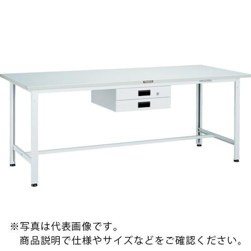 【SALE必要経費】TRUSCO ( トラスコ中山 ) 軽掛け目御役目台(300kg)AE型 1800X750XH740 薄型2段引出付 白いこと色 ( RAE-1800UDK2W )