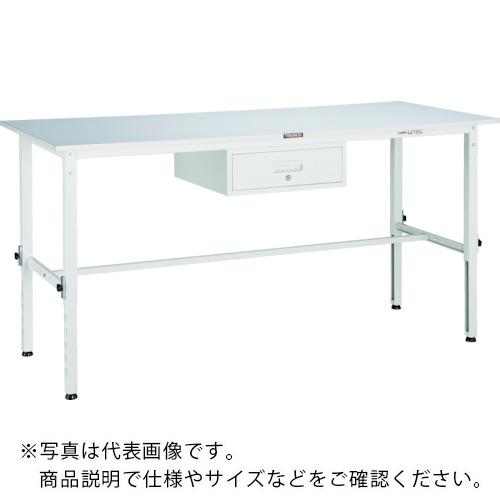 TRUSCO ( トラスコ中山 ) 軽荷重作業台高さ調節式(150kg)AEM型 900X600XH650~950 1段引出付 ホワイト色 ( RAEM-0960F1 W )