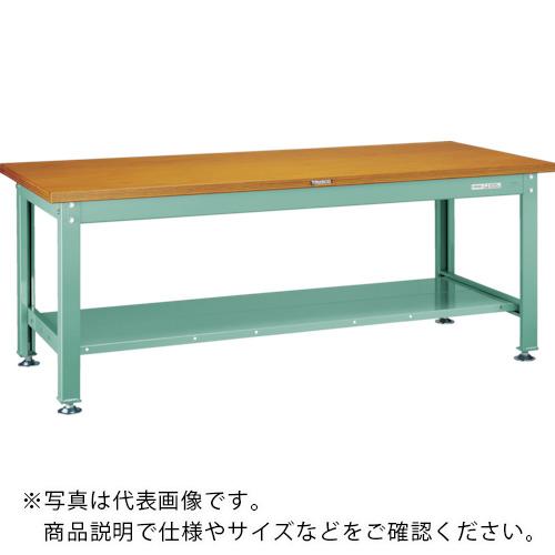 TRUSCO ( トラスコ中山 ) 中荷重作業台(2000kg)DW型 1800X900XH740 下棚付 グリーン色 ( SDW-1809LT )｜配管材料プロ トキワ