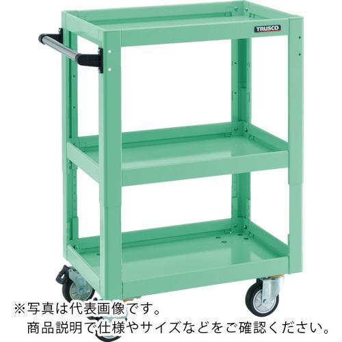 TRUSCO ( トラスコ中山 ) ツールワゴン ドルフィン 高さ調節式 W750 4輪自在 ウレタン車輪 ヤンググリーン ( DLWS-A973UJ-YG )