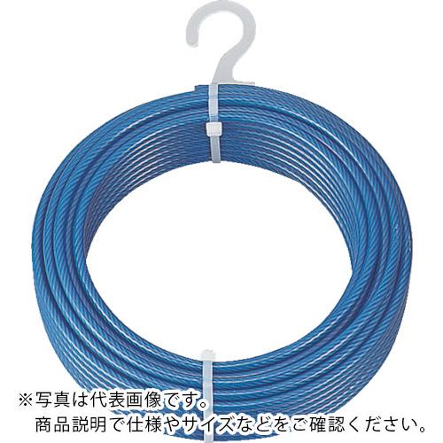 TRUSCO ( トラスコ中山 ) メッキ付ワイヤーロープ PVC被覆タイプ Φ8(10)mmX20m ( CWP-8S20 )