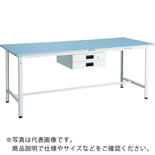 TRUSCO ( トラスコ中山 ) 軽荷重作業台(250kg)BE型 1500X600XH740 薄型2段引出付 ダークグレー色 ( BER-1560UDK2 )|配管材料プロ トキワ