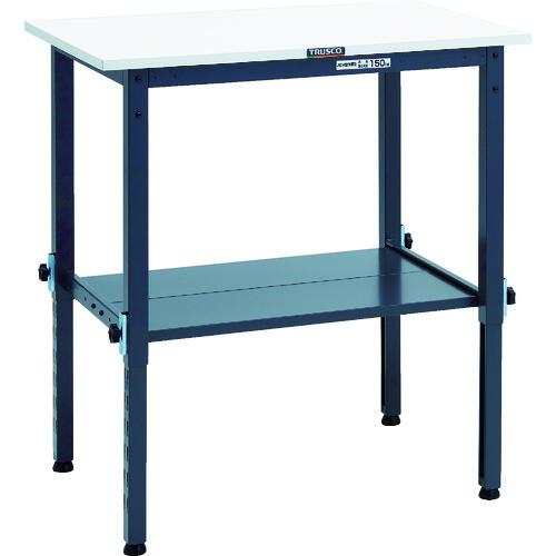 TRUSCO ( トラスコ中山 ) 軽荷重作業台高さ調節式(150kg)AEM型 900X600XH650~950 下棚2枚付 ダークグレー色 ( AEM-0960LT2 DG )|配管材料プロ トキワ