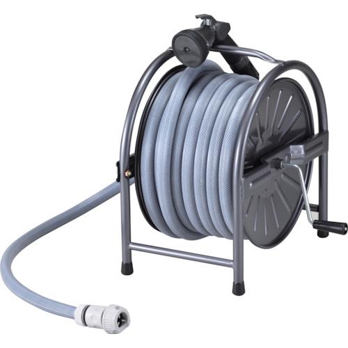 グリーンライフ スチールホースリール 大水量ノズル付き 20m グレー ( HR-S20D(GY) )