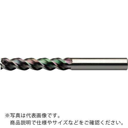 ユニオンツール DLCCOAT3枚刃アルミ加工用スクエアDLC-ALES 外径12×刃長60×全長110×シャンク径12 ( DLC-ALES3120-6000(259-1018) ) ユニオンツール(株)