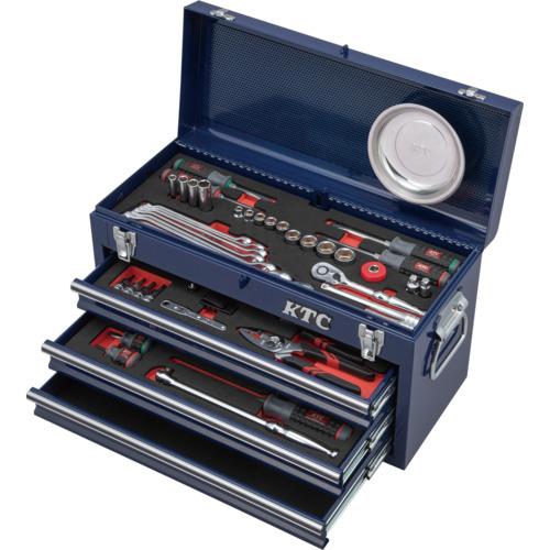 KTC ( 京都機械工具 ) 【2026SKSALE】 9.5sq.スタンダードセット[66点](3段3引出し)ネイビー (工具セット) ( SK36626XNVA ) 京都機械工具(株)