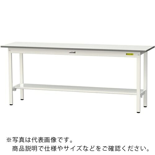 まっ盛りテック ( 山金工業 ) 軽さやり方台 細工物一覧表150つづき物 くっ付ける式 横ずっぽう棚付 低圧メラミン天板 W1800×D450×H740粍 シルキーホワイト ( SUP-1845T-WW )