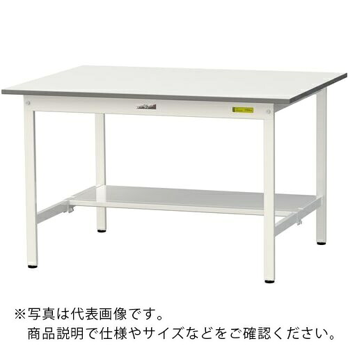 まっ盛りテック ( 山金工業 ) 軽さやり方台 細工物一覧表150つづき物 くっ付ける式 横ずっぽう棚付 低圧メラミン天板 W1200×D900×H740粍 シルキーホワイト ( SUP-1290T-WW )