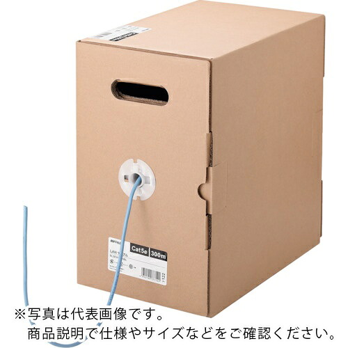 BUFFALO ( バッファロー ) 【期間限定特価2026年3月末まで】 Cat5e LANケーブル 300m 単線 ブルー ( BL5E3000BL )
