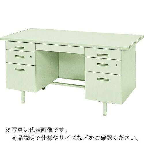 【SALE必要経費】トヨスチール写真 ( トヨ仕掛ける ) 両袖学習机(旧JIS印字機) ( 100CG-821N )