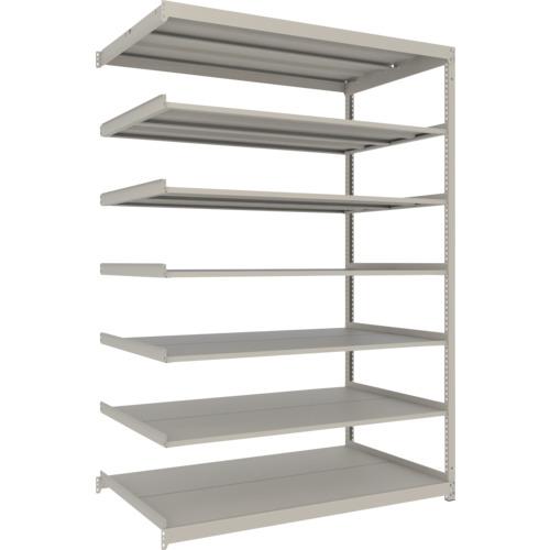 TRUSCO ( トラスコ中山 ) スチールラック 薄板ラック(棚板分割タイプ、耐荷重100Kg)1800×595×H2100 7段連結 ネオグレー ( UL-7667B NG )