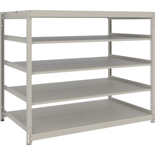 TRUSCO ( トラスコ中山 ) スチールラック 薄板ラック(棚板分割タイプ、耐荷重100Kg)1500×595×H1200 5段単体 ネオグレー ( UL-4565 NG )