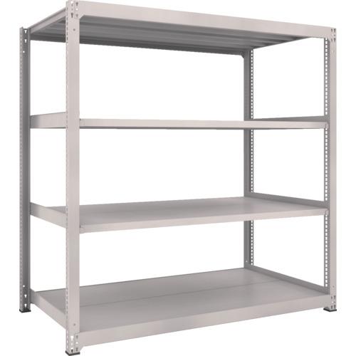 TRUSCO ( トラスコ中山 ) スチールラック M3型中量棚 1800×1121×H2100 4段 単体 ネオグレー ( M3-76124 NG )