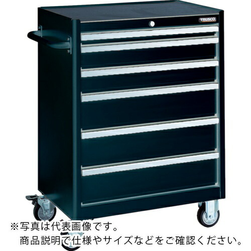 TRUSCO ( トラスコ中山 ) 巻き押し入れ 黒いこと 抽き出し6段 50X1 100X2 150X3 ( TRC-123BK )