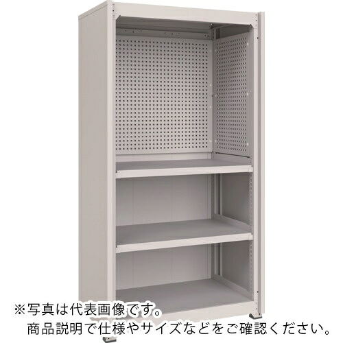 【SALE通貨価値】TRUSCO ( トラスコ中山 ) M3中量棚 背板・側板付 W1200XD595XH1800 中棚2段 パンチングパネル付 ( M3-6364-IPP3-SG )