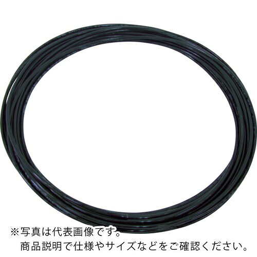 【SALE必要経費】チヨダ ( 千代田取り引き ) ポリウレタン熱電子管 TPタッチチューブ 外径10×口径6.5粍/全長100m 黒 ( TP-10-100 BK )