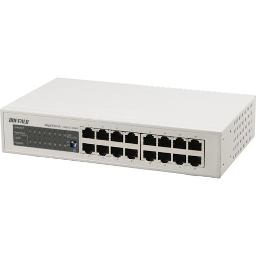 BUFFALO ( 緩衝装置置き目 ) Giga スイッチングHub 金属元素筺体/ワット数内蔵 16界面 ( LSW5-GT-16NSR )