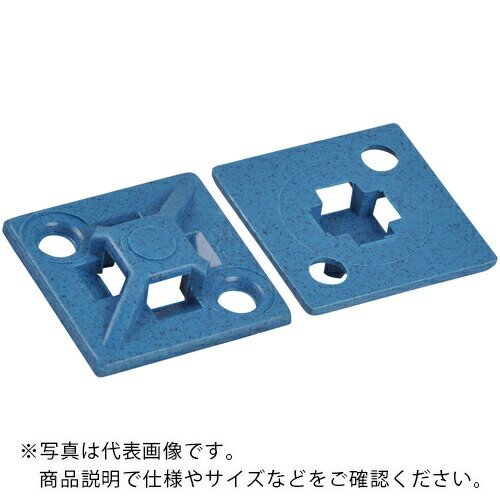 TY－Rap ( ABB ) マウントベース 金属検知器対応ポリプロピレン 4方向 明青色 タイ幅最大3.6mm 100個入り ( TC5344A-PDT )