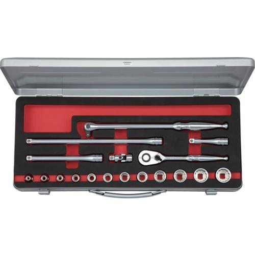 KTC ( 京都機械工具 ) 9.5sq.ソケット仕掛ける(十二角)[18点] ( 肺結核318WA )