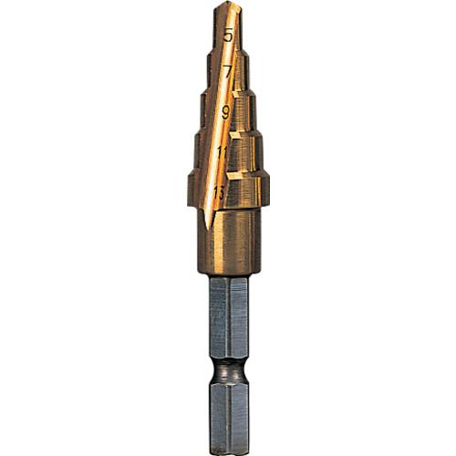 TRUSCO ( トラスコ中山 ) 六角軸ステップドリル 2枚刃チタンコーティング 4~18mm ( NMS-18GA )