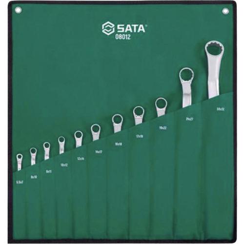 SATA 両口めがねレンチセット(11点)40° ( 08012 )